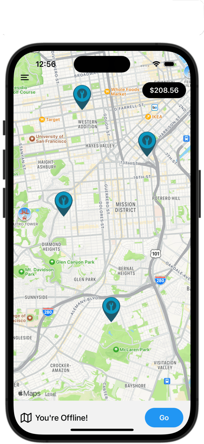 Customer App Interface